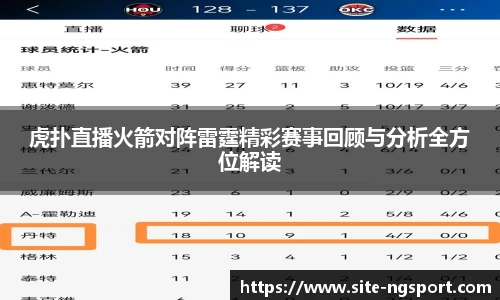 虎扑直播火箭对阵雷霆精彩赛事回顾与分析全方位解读
